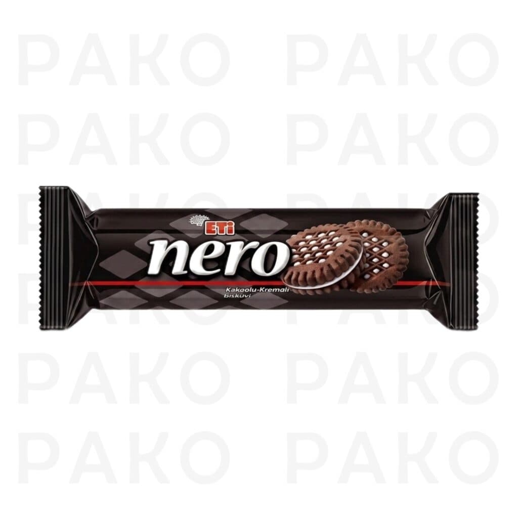 بیسکوئیت شکلاتی کرمدار ساندویچی اتی نرو ETi nero وزن 110 گرم — تصویر ۳