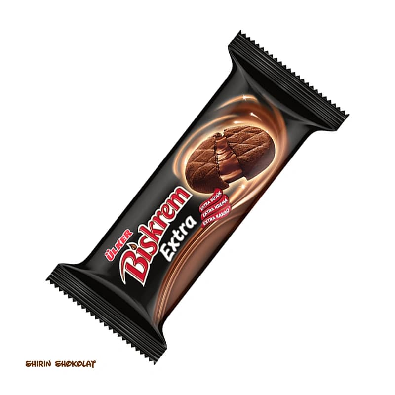 بیسکوئیت با مغز شکلاتی اولکر بیسکرم اکسترا Ulker Biskrem Extra وزن 184 گرم