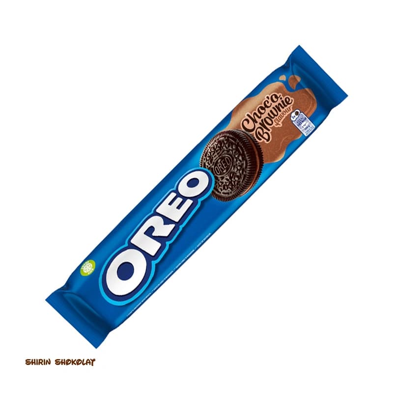 بیسکوئیت کرمدار ساندویچی اورئو OREO مدل Choco Brownie وزن 154 گرم