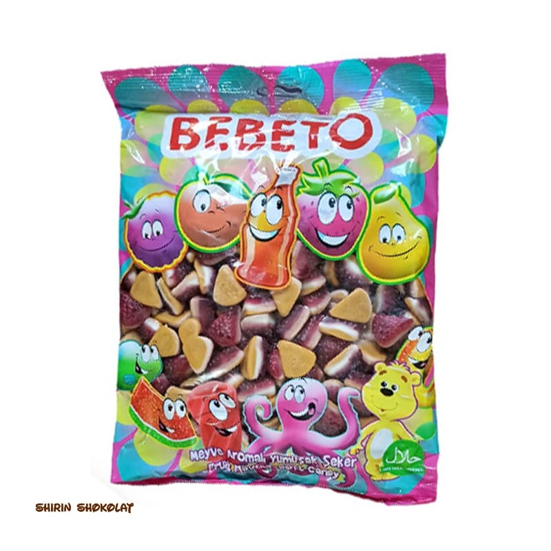 پاستیل ببتو BEBETO طرح چیز کیک بسته در 2 وزن