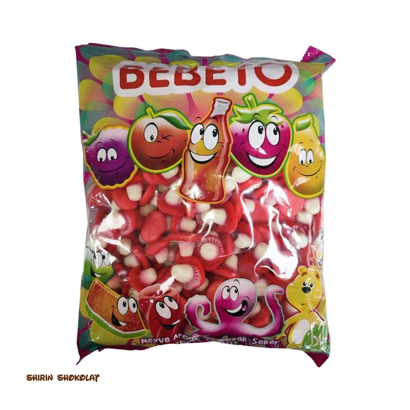 پاستیل ببتو BEBETO طرح قارچ در 2 وزن