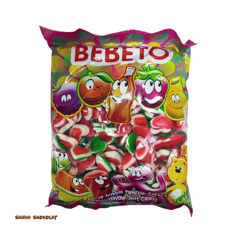 پاستیل ببتو BEBETO طرح قلب قرمز 1 کیلویی