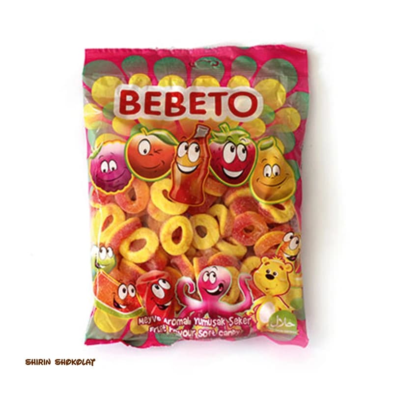 پاستیل ببتو BEBETO طرح دونات رنگی 1 کیلویی