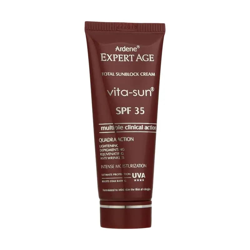 کرم ضد آفتاب آردن روشن کننده و ضدچروک SPF35 مدل ویتا سان ۴۵ میلی لیتر