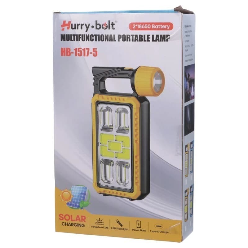 چراغ قوه شارژی خورشیدی Hurry Bolt HB-1517-15 — تصویر ۱۰
