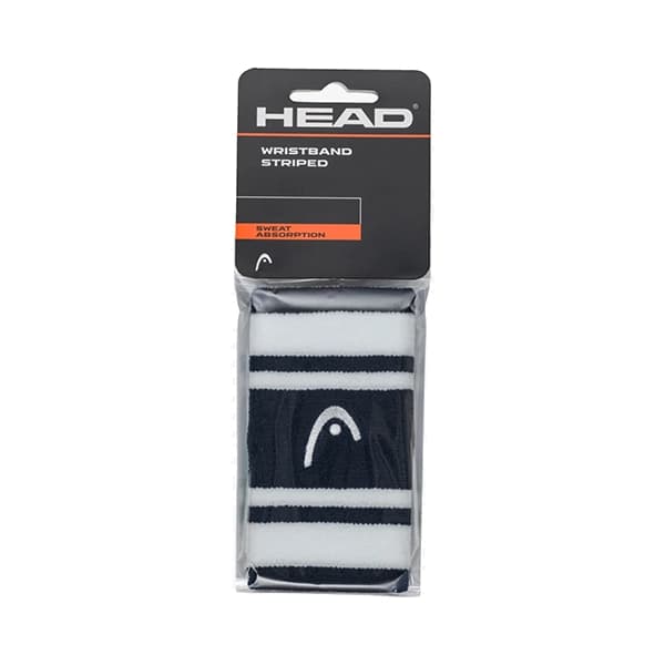 مچ‌بند هد Head Wristband Striped 5 – سورمه ای سفید