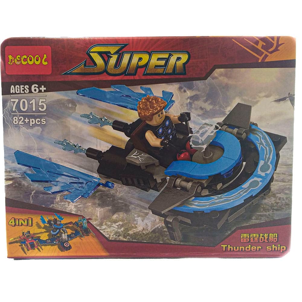 لگو ثور Thor با سفینه رعدآسا مدل دکول Decool 7015