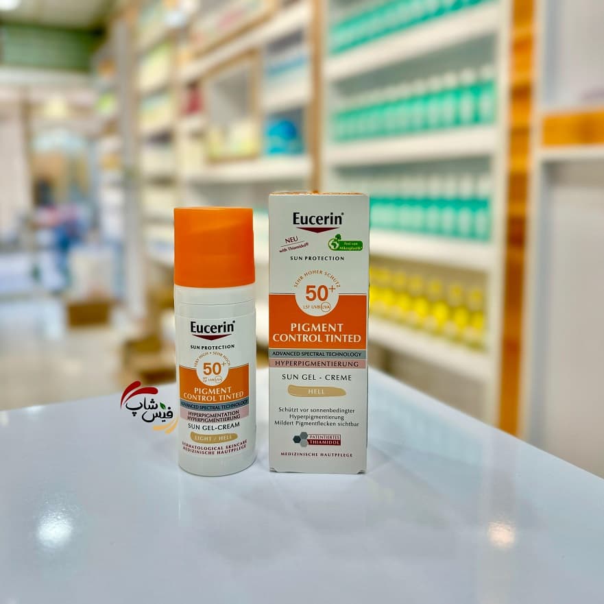 ضدآفتاب ضد لک رنگی اوسرین ژل کرم رنگ Light لایت Pigment Control Tinted Light SPF50