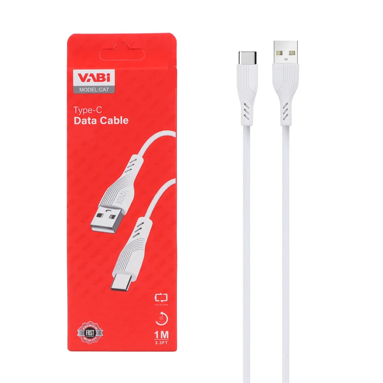 کابل شارژ فست VABI Type-C مدل CA7 – سفید