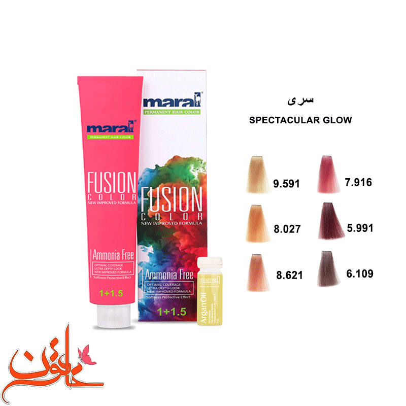 رنگ مو بدون آمونیاک فیوژن کالر مارال سری Spectacular Glow — تصویر ۳