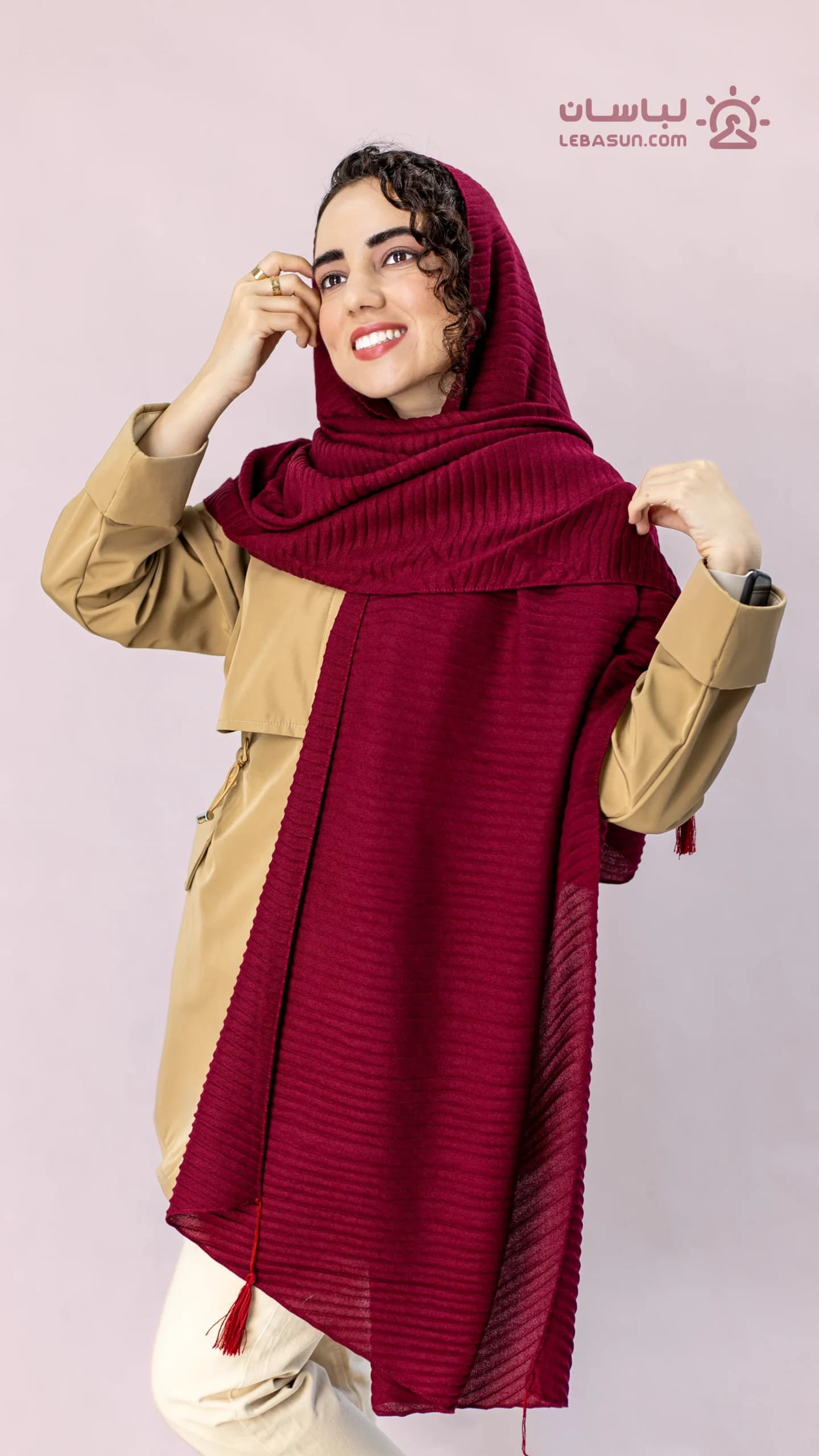 شال پلیسه پاییزی