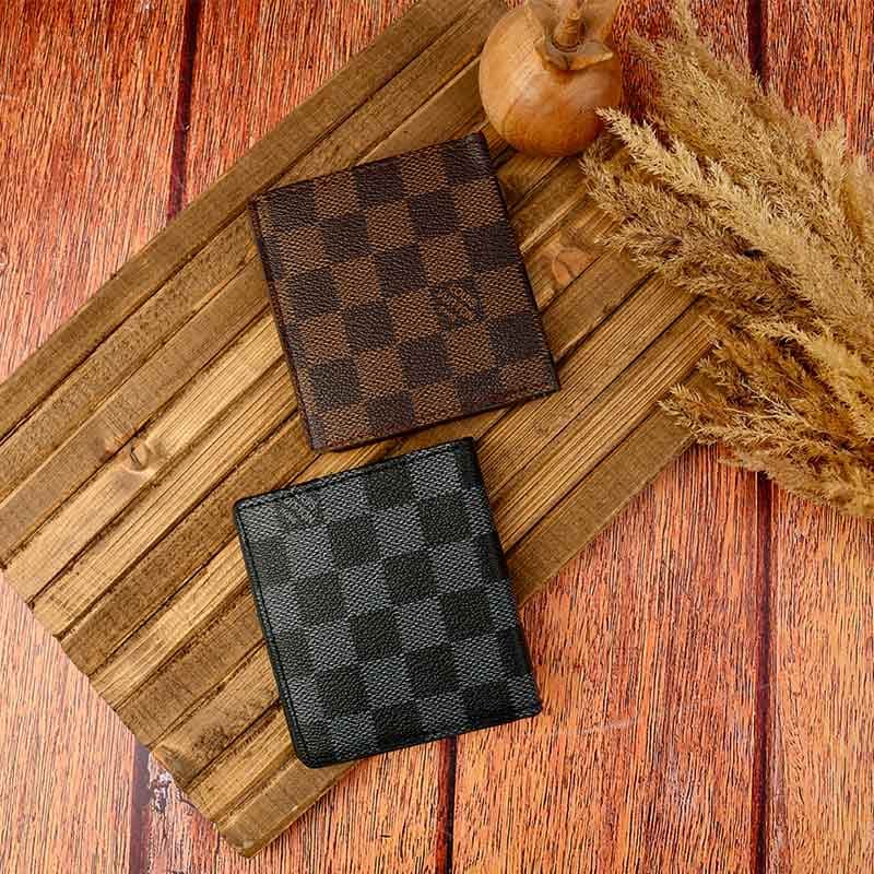 کیف پول کتابی پولخور LV چهارخونه 247-33