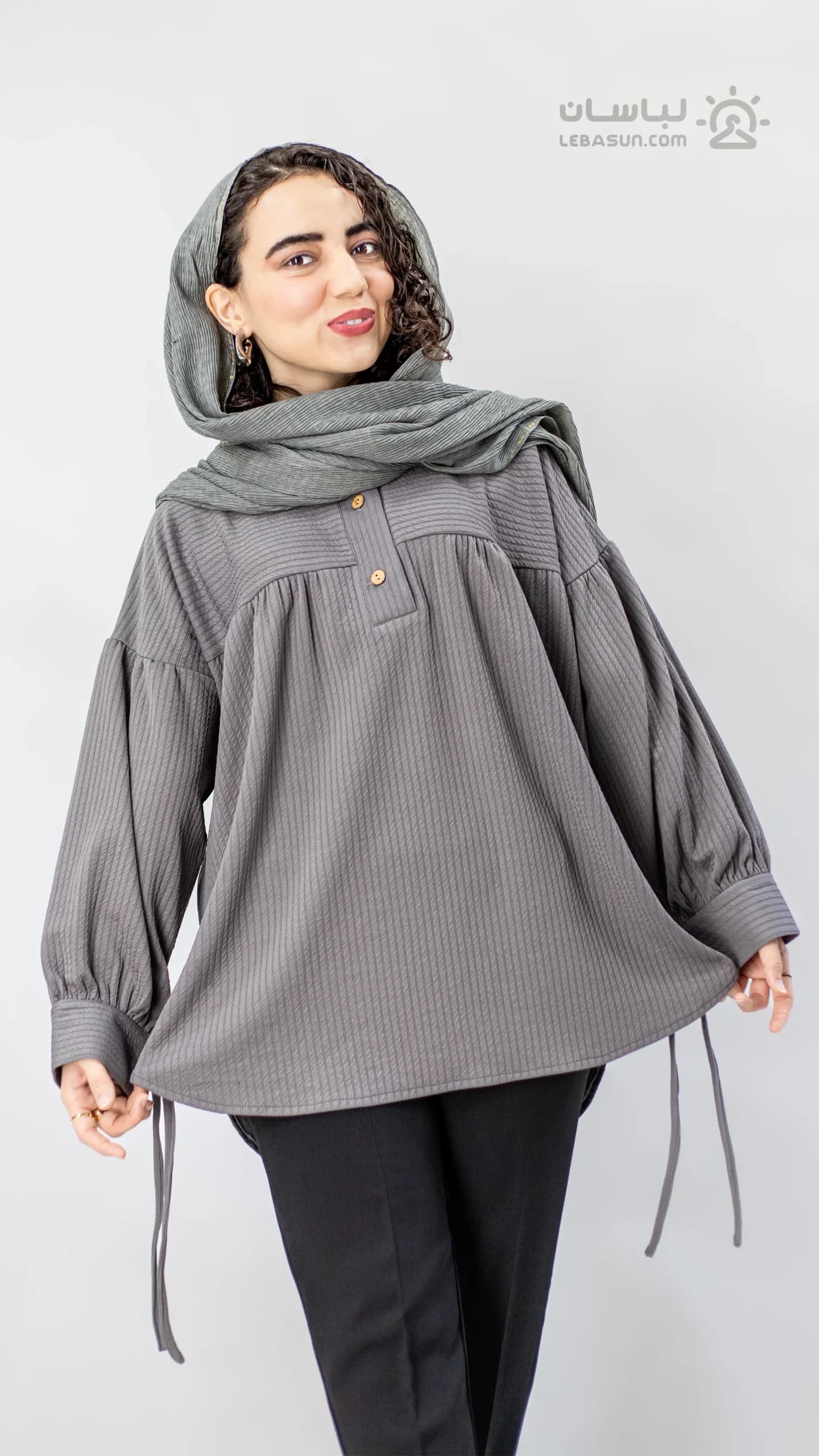 مانتو پاییزه مچ بندی — تصویر ۷
