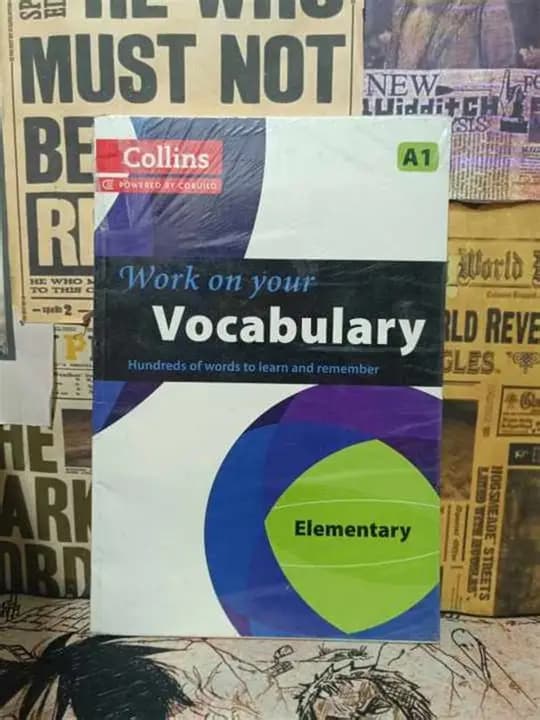 کتاب آموزشی انگلیسی Collins work on your vocabulary A1. (افزایش سطح دایره لغات A1). یادگیری و بخاطر سپردن صدها کلمه. نسخه انگلیسی. پی دی اف.