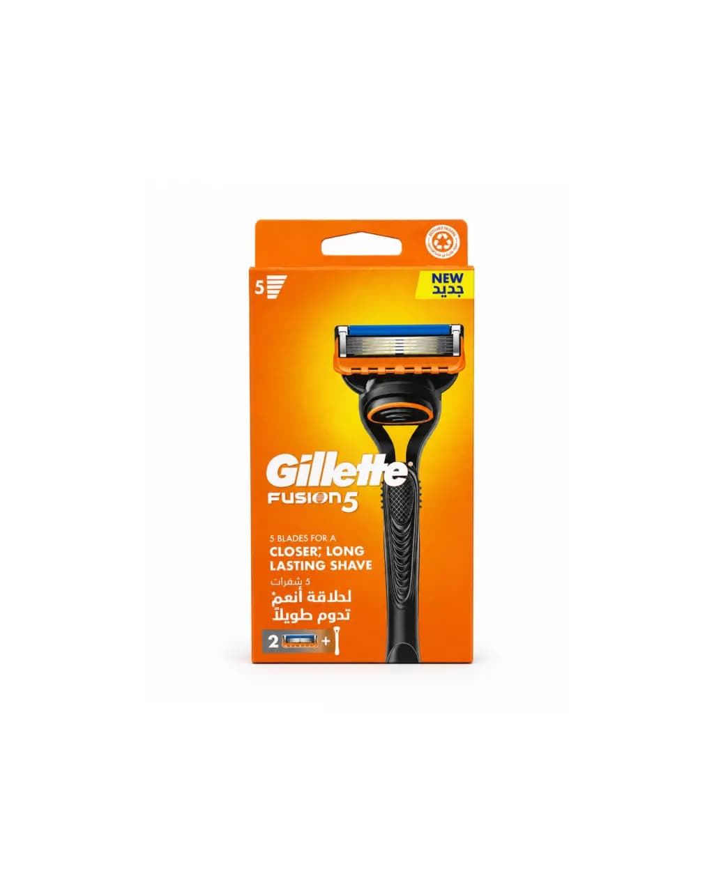 خودتراش مردانه ژیلت Gillette Fusion 5 پنج تیغه + ۲ یدک
