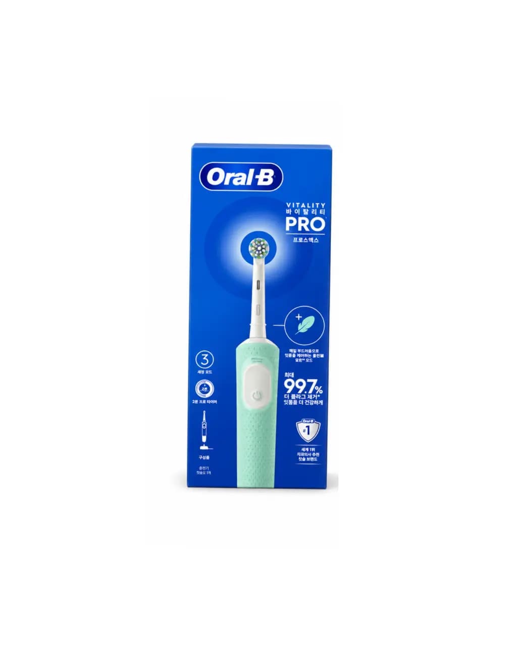 مسواک برقی اورال بی Oral-B Vitality Pro رنگ سبز – 1 دستگاه و سه سری