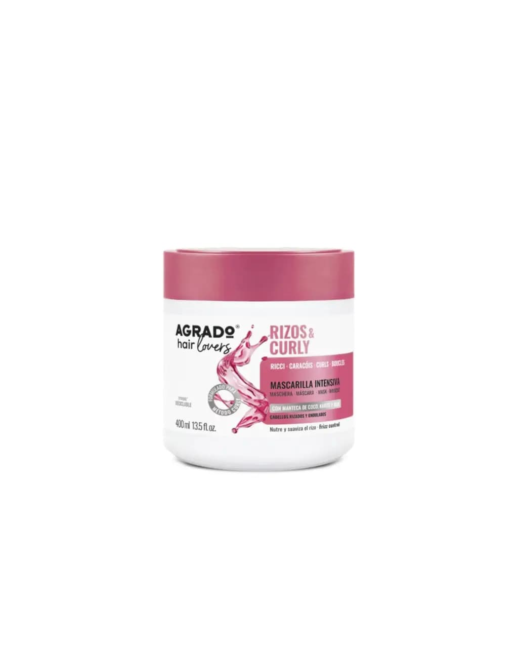 ماسک مو آگرادو Agrado Hair Lovers مدل Rizos & Curly برای موهای فر و مجعد، ۴۰۰ میلیلیتر