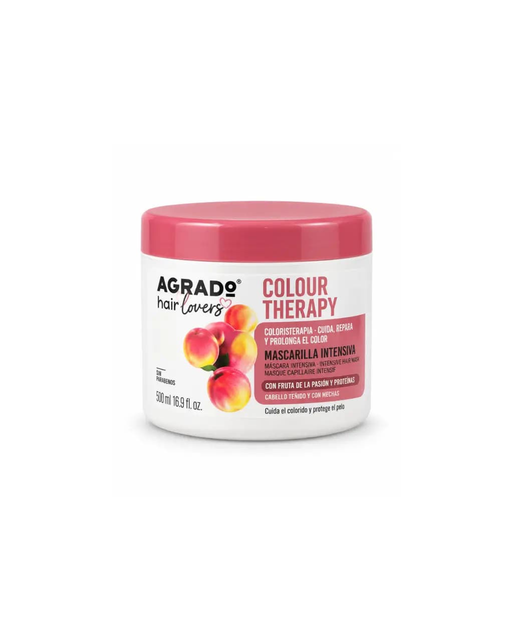 ماسک مو آگرادو Agrado Hair Lovers مدل Colour Therapy برای موهای رنگ‌ شده، ۵۰۰ میلی‌لیتر