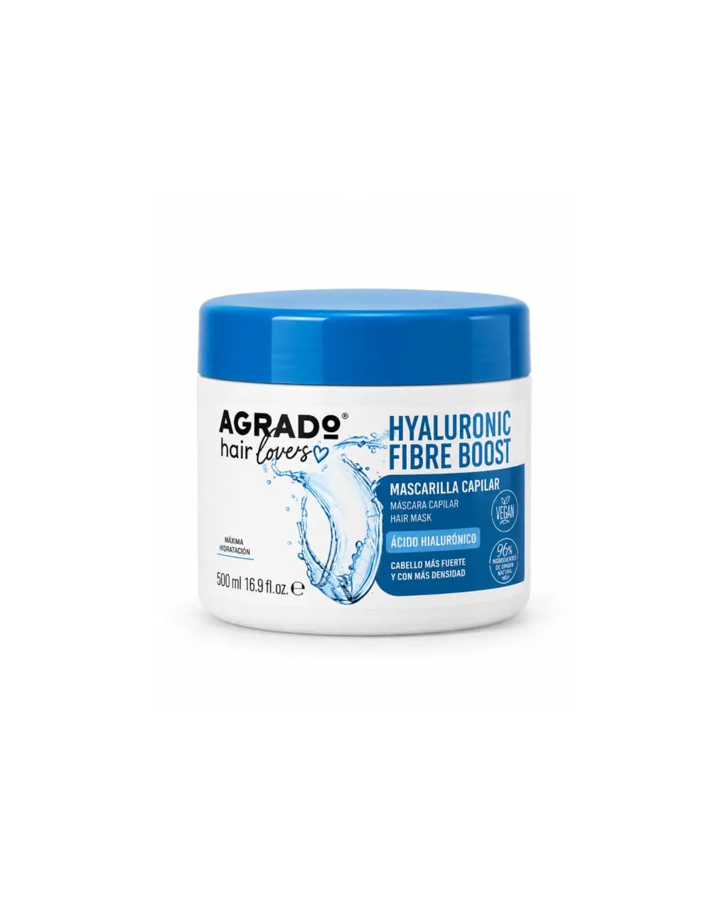 ماسک مو آگرادو Agrado Hair Lovers مدل Hyaluronic Fibre Boost حاوی هیالورونیک اسید، ۴۰۰ میلیلیتر