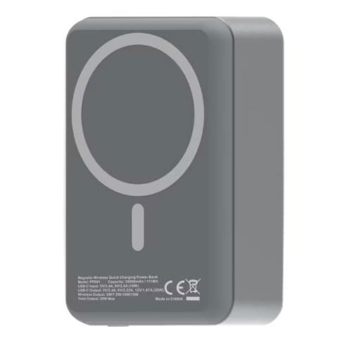 پاوربانک پاورولوژی مدل Magsafe Aluminum کد PP081 ظرفیت 30000 میلی آمپر ساعت — تصویر ۲