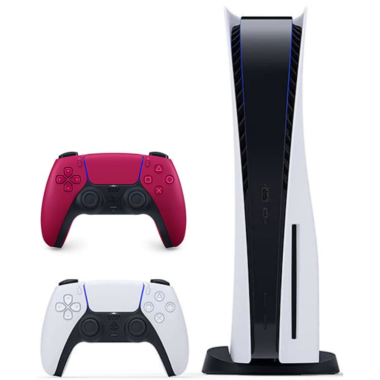 PlayStation 5 دیسک خور + دوال سنس قرمز