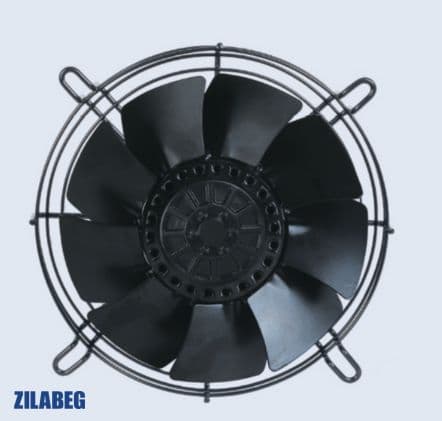 فن آکسیال 20 سانت 1400 دور تکفاز زیلابگ _ پروانه فلزی