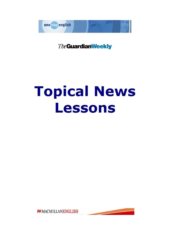 کتاب Guardian Weekly Topical News Lessons (درس‌های خبری موضوعی گاردین ویکلی) نسخه انگلیسی PDF |
