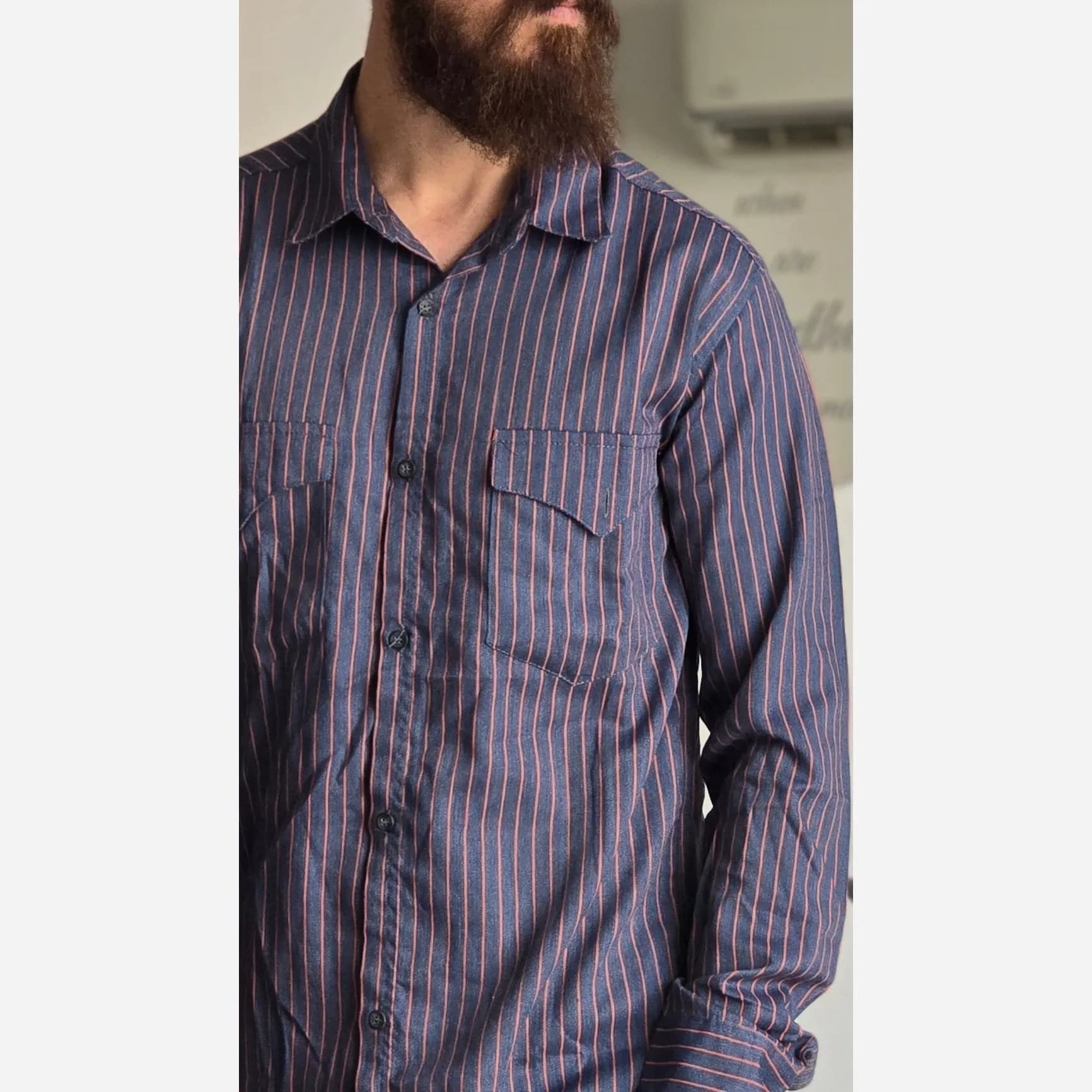 پیراهن لی کاغذی آستین بلند مردانه طرح دیپلمات تمام کش سایز M تا XXL — تصویر ۱۱