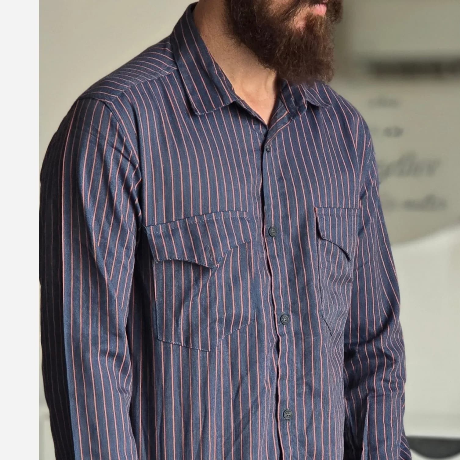 پیراهن لی کاغذی آستین بلند مردانه طرح دیپلمات تمام کش سایز M تا XXL — تصویر ۱۰