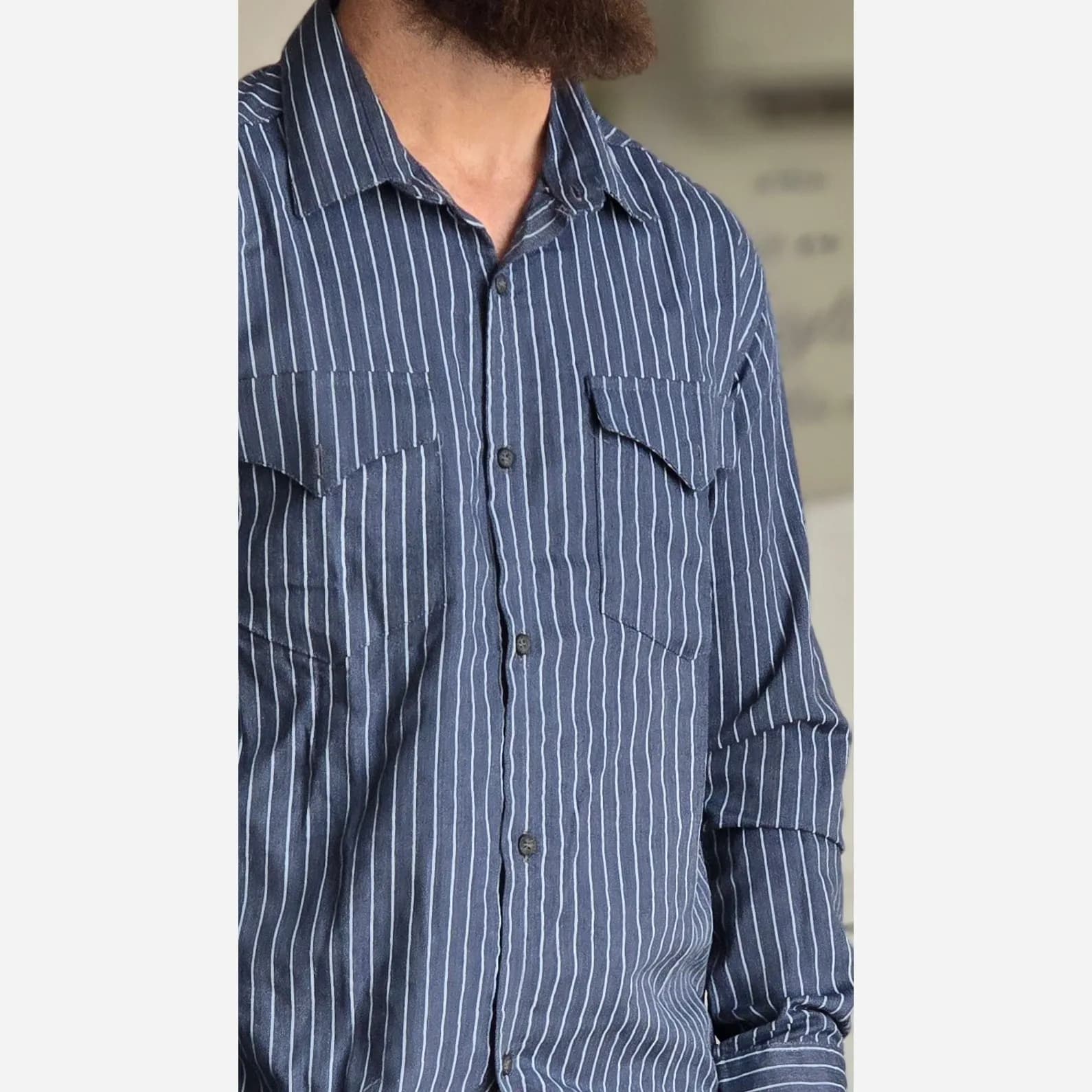پیراهن لی کاغذی آستین بلند مردانه طرح دیپلمات تمام کش سایز M تا XXL — تصویر ۱۲