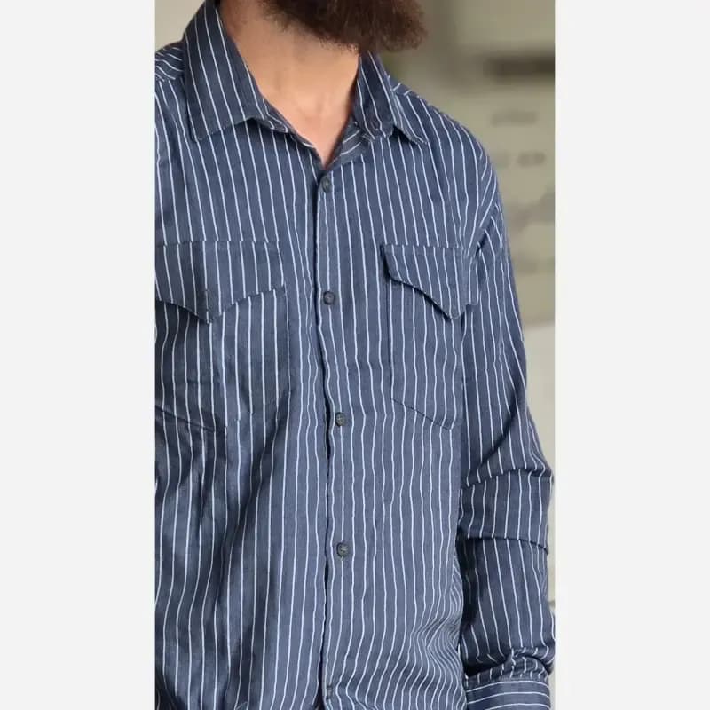 پیراهن لی کاغذی آستین بلند مردانه طرح دیپلمات تمام کش سایز M تا XXL — تصویر ۶