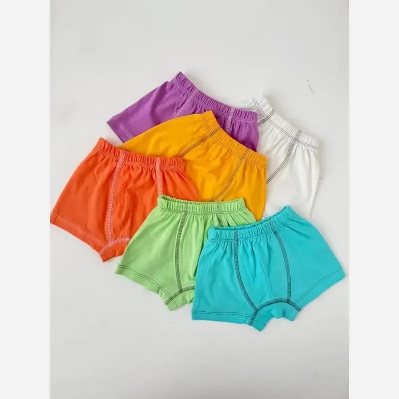 ست رکابی و شورت پسرانه نخ پنبه سوپر در 6 رنگ شاد و ضد حساسیت — تصویر ۴