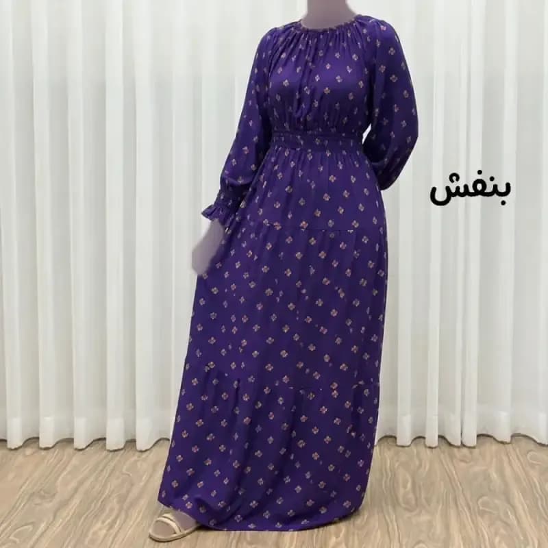 پیراهن ساحلی نخی گلریز زنانه فری سایز تا 50 بدون رنگ رفت سایه دهی ندارد — تصویر ۳