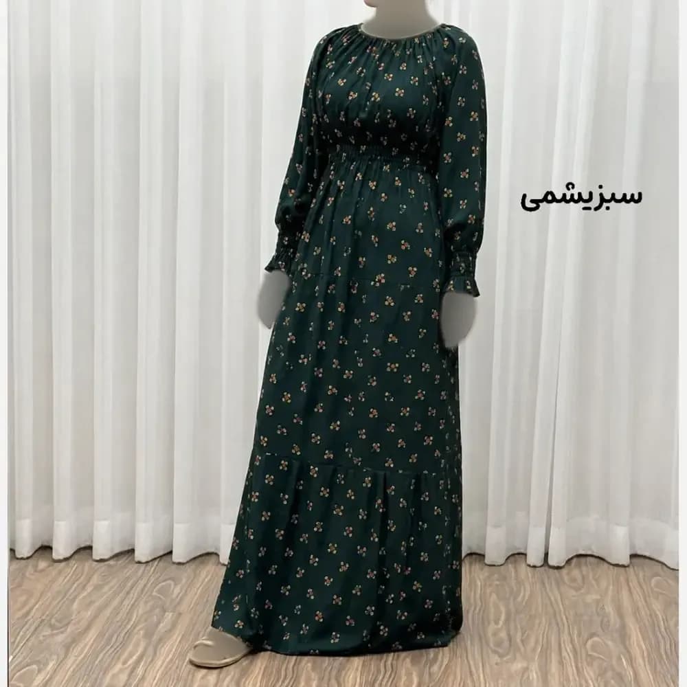 پیراهن ساحلی نخی گلریز زنانه فری سایز تا 50 بدون رنگ رفت سایه دهی ندارد — تصویر ۱۲