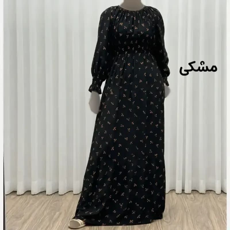 پیراهن ساحلی نخی گلریز زنانه فری سایز تا 50 بدون رنگ رفت سایه دهی ندارد — تصویر ۲