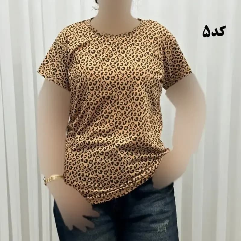 تیشرت پلنگی H&M سایزبندی کامل S تا XXXL آبرفت و رنگ رفت ندارد — تصویر ۸