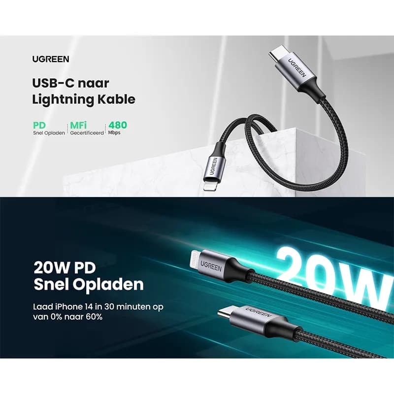 کابل شارژ یوگرین مدل UGREEN 60751 — تصویر ۲