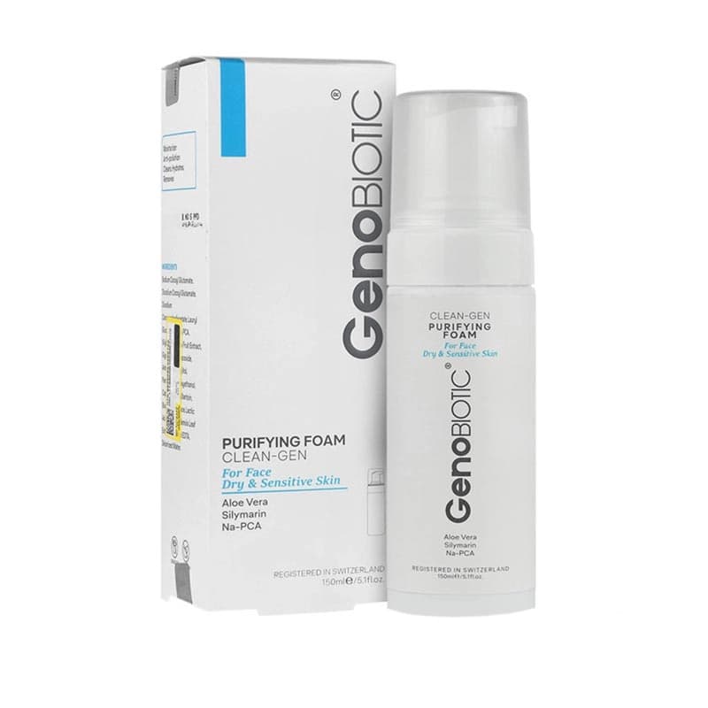 فوم شستشو صورت ژنوبایوتیک مناسب پوست خشک حجم 150ml