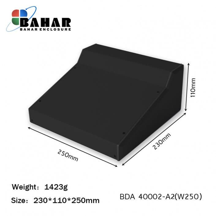 BDA 40002- A2 W250 جعبه فلزی شیبدار پانل پلاستیکی