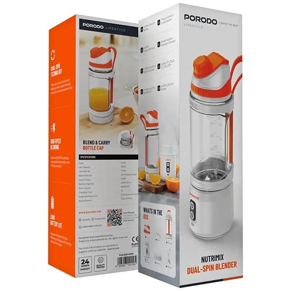 بلندر دو دور پرودو مدل Porodo Lifestyle NutriMix Dual Spin Blender PD-PBLNDR — تصویر ۳
