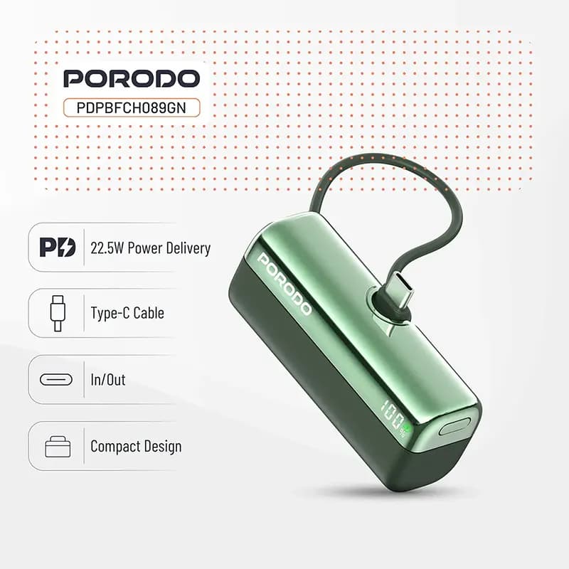 پاوربانک پرودو مدل PORODO Pd-pbfch089-bk — تصویر ۱۲