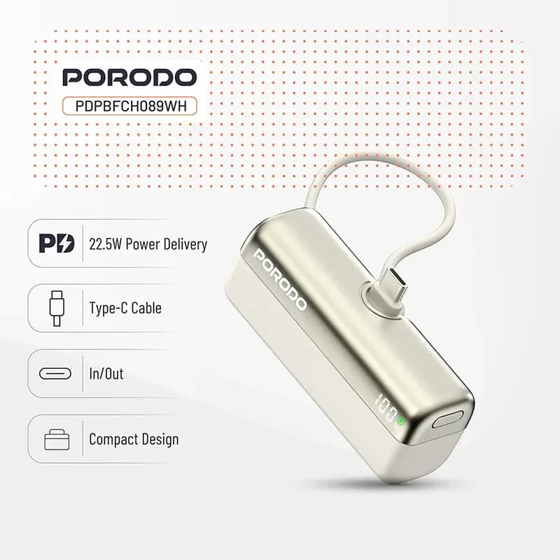 پاوربانک پرودو مدل PORODO Pd-pbfch089-bk — تصویر ۱۱