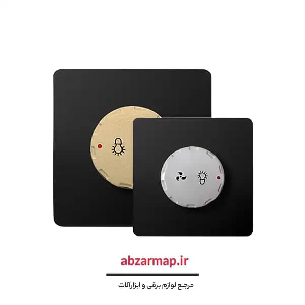 دیمر لامپ و فن مدل کریستال مشکی آسیا الکتریک
