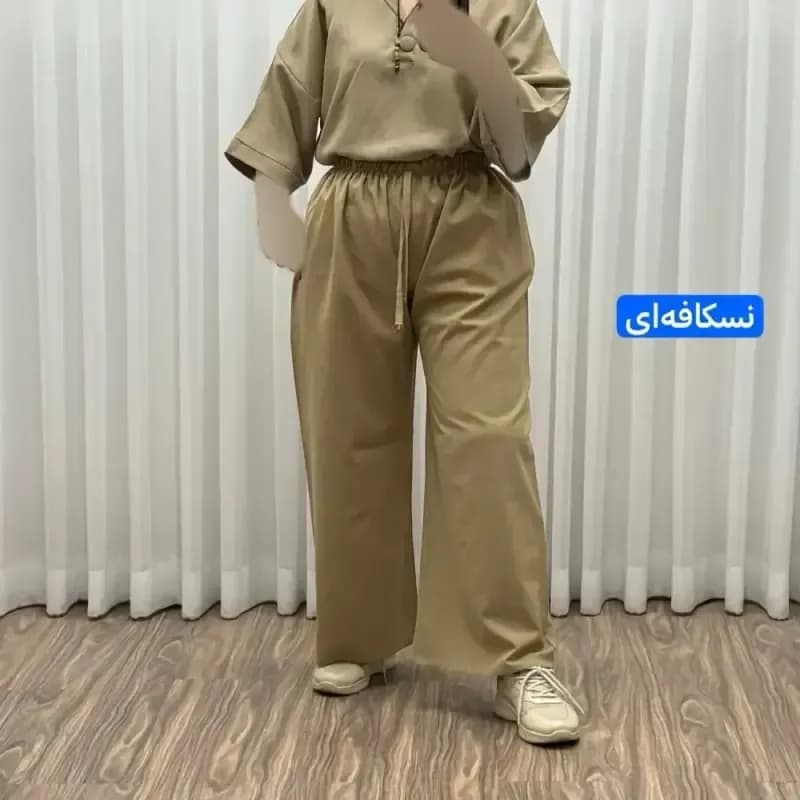 شلوار لنین فری سایز زنانه کد 1088 مناسب تا سایز 50 تنخور شیک و راحت چهارفصل بدون آبرفت و رنگ رفت — تصویر ۳