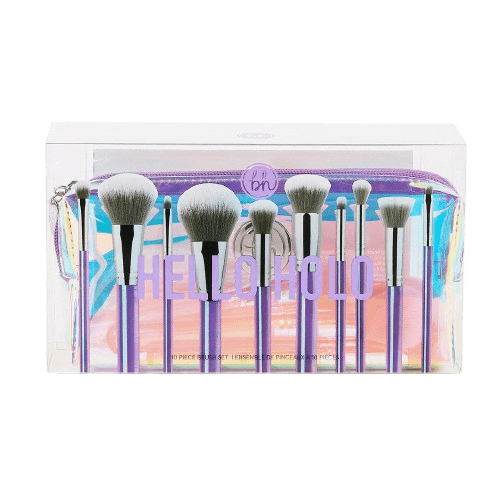ست براش ۱۰ تکه هلو هولو بی اچ | Hello holo 10 piece brush BH cosmetics