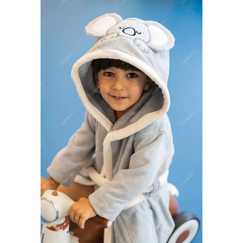 حوله تن‌پوش کلاه‌دار فانتزی کودک طرح کوالا پسر Koala — تصویر ۵