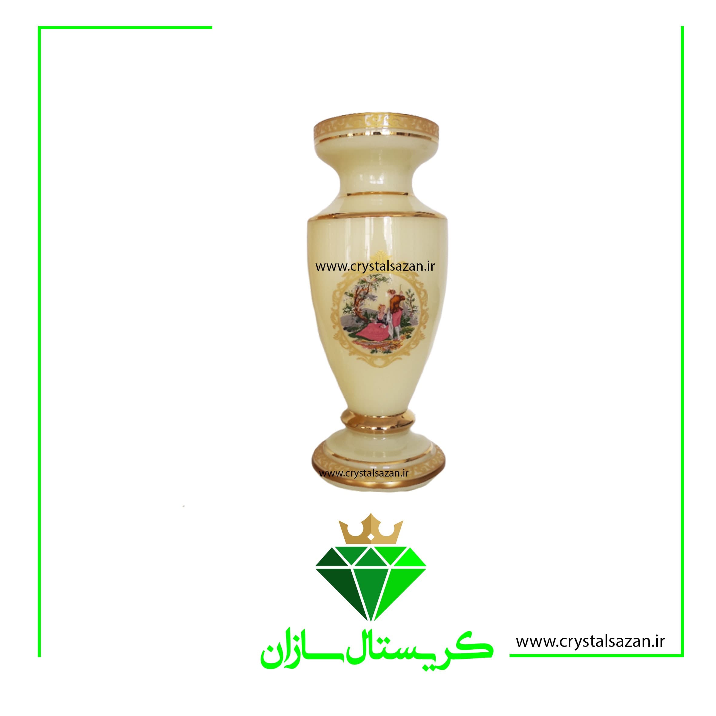 گلدان کاپ کریستال کد G1230 کریستال سازان