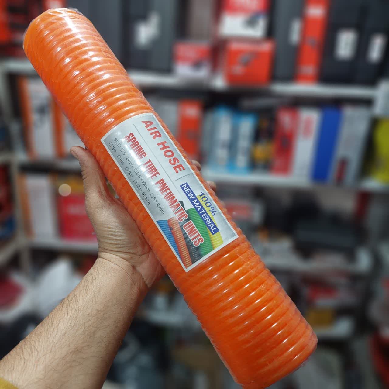 شلنگ باد فنری 15 متری 5mm×8mm×15m برند AIR HOSE