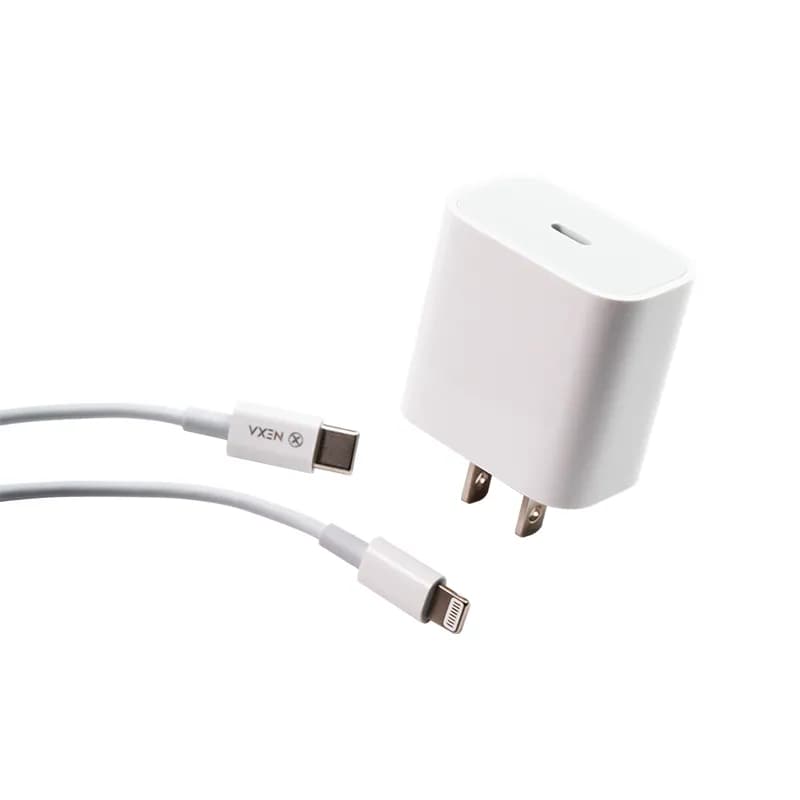 شارژ به همراه کابل TYPE C to lightning مدل C120L برند نکسا