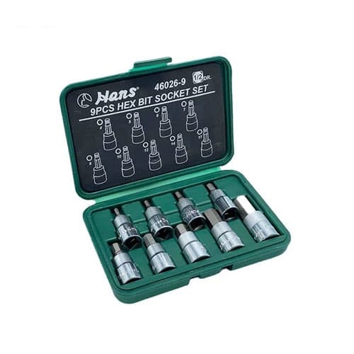 جعبه بکس 9 عددی آلن بکس شش گوش هنس مدل Hans 46026-9